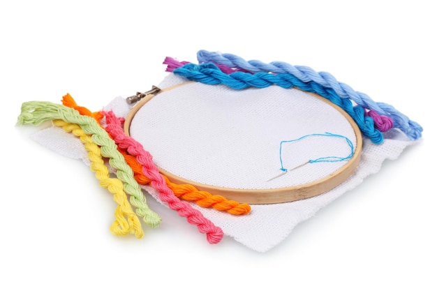 zestaw do haftu z pastelowymi niciami